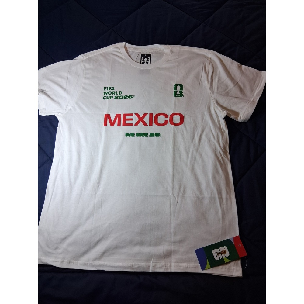 FIFA World Cup 2026 Mexico T-Shirt Mens Large White Official Licensed Soccer Tee